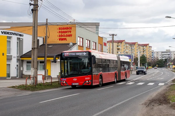 Bratislava Slovensko Února2022 Autobus Solaris New Urbino Koni Ulicích Bratislavy — Stock fotografie