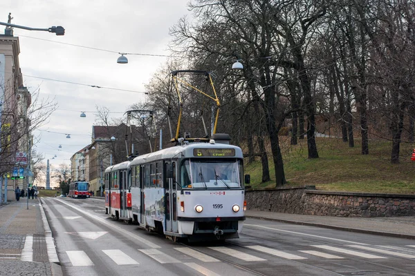 Brno Czech Republic February 2022 Trams Tatra T3P 1595 1564 — Stock Photo, Image