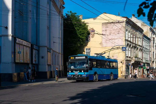 Chernivtsi Ukraine May 2022 Trolleybus Den Oudsten B88 Volvo 351 — Photo