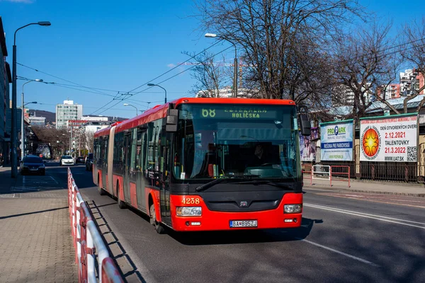 Bratislava Slovaquie Février 2022 Bus Sor Ville 4238 Circulant Dans — Photo