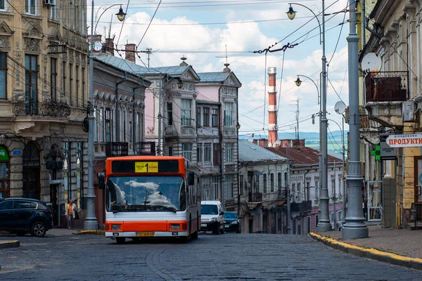Chernivtsi Ukraine Juni 2022 Buss Man A10 Åker Med Passagerare — Stockfoto