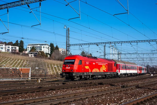 Bratislava Slovakia March 2022 Locomotive Siemens Er20 2006 001 Austria — Stock Photo, Image