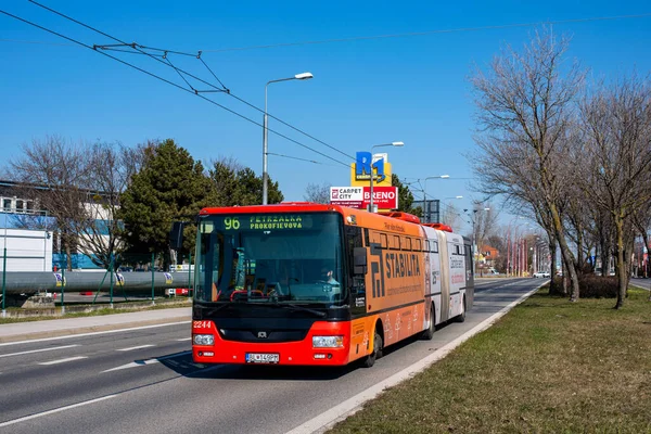 Bratislava Slovakia March 2022 Автобус Sor City 2244 Верхи Пасажирами — стокове фото