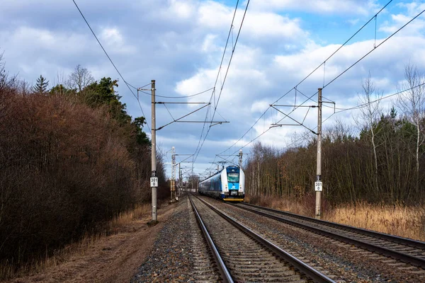 Pardubice Czech Republic February 2022 Train Skoda Vagonka 10Ev 660 — Stockfoto