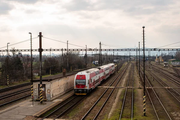 Bratislava Slovakia March 2022 Train Skoda 4Ev 671 015 Riding — 图库照片
