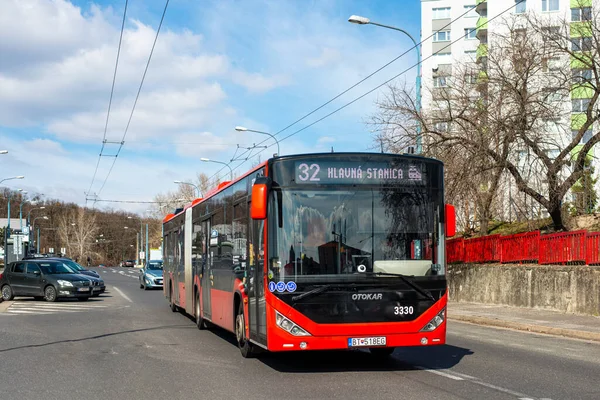 Bratislava Slovakia March 2022 Bus Otokar Kent 3330 Riding Passengers — Photo