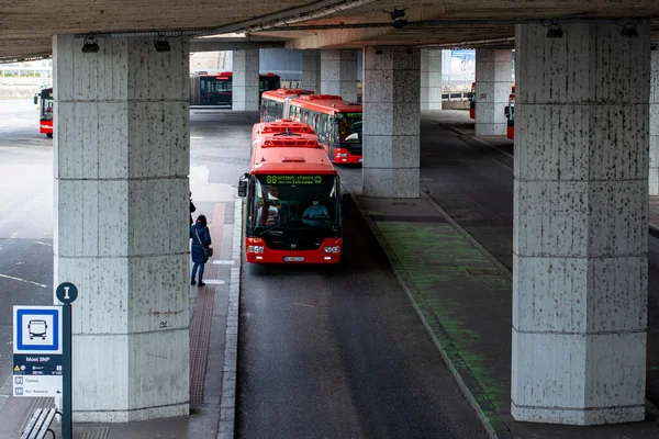 Bratislava Slowakei März 2022 Bus Sor City 2236 Mit Fahrgästen — Stockfoto
