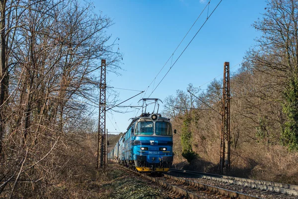 Bratislava Eslováquia Março 2022 Locomotiva Skoda 47Em 240 053 Andando — Fotografia de Stock