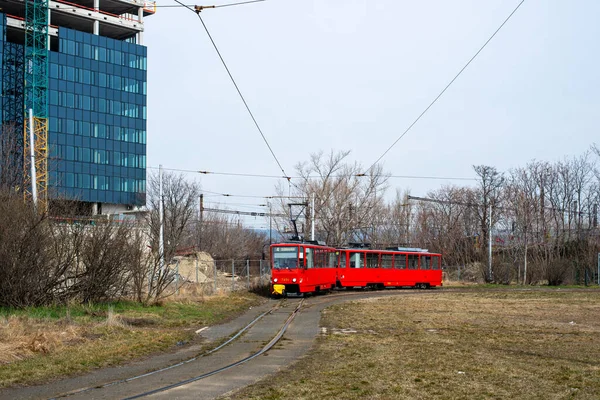 Bratislava Eslovacia Marzo 2022 Tranvías Tatra T6A5 7931 7932 Cabalgando — Foto de Stock