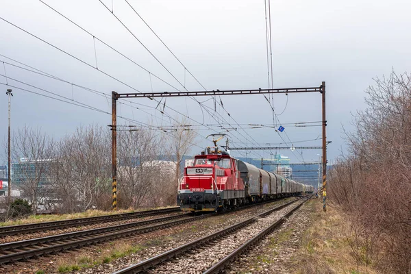 Bratislava Slowakei März 2022 Lokomotive Skoda 51E 210 051 Auf — Stockfoto