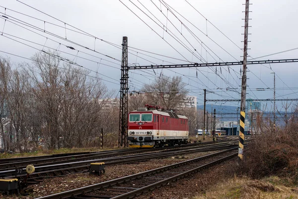 Bratislava Eslováquia Março 2022 Locomotiva Skoda 69Er 362 016 Andar — Fotografia de Stock