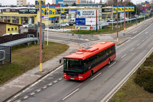 Bratysława Słowacja Marca 2022 Autobus Sor Miasto 10224 Jazda Pasażerami — Zdjęcie stockowe