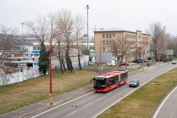 Bratislava Slowakije Maart 2022 Bus Otokar Kent 3324 Rijden Met — Stockfoto