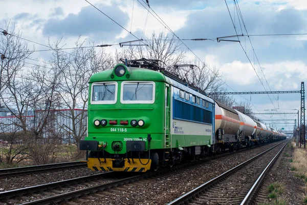 Bratislava Eslováquia Março 2022 Locomotiva Skoda 73E 044 118 Andar — Fotografia de Stock