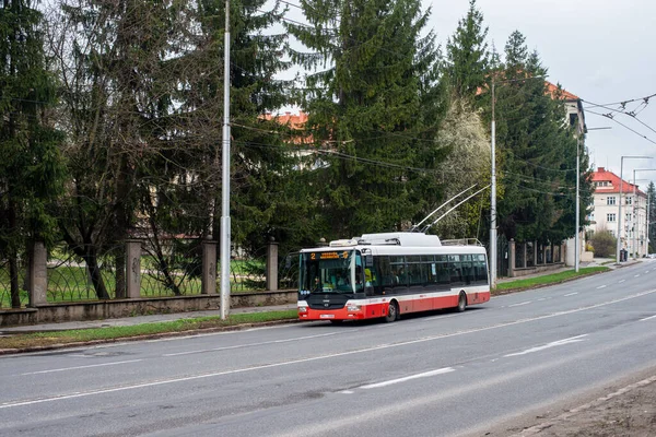 Banska Bystrica Slovakia April 2022 Trolleybus Skoda 30Tr Sor 3008 — стоковое фото