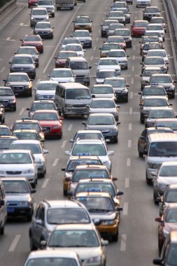 Pekin'de trafik sıkışıklığı