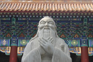 Statue of Confucius, Beijing, China clipart