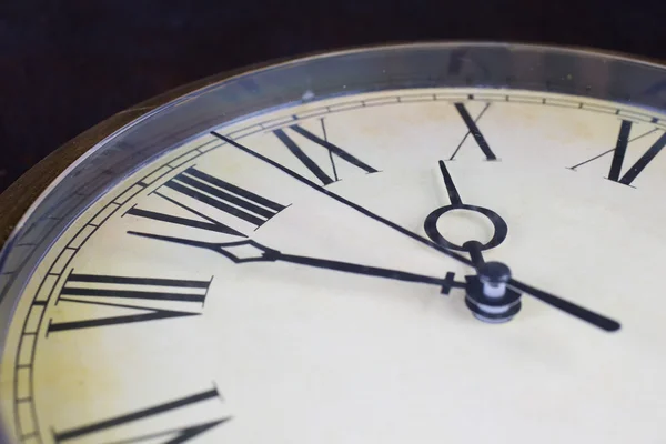 Close up view on clock face