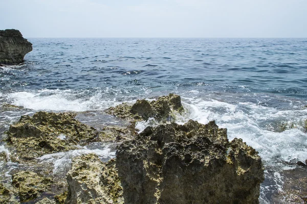 Deniz sörf ve kayalar