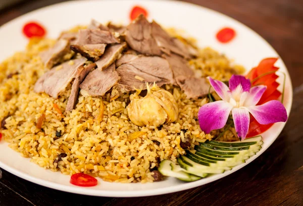 Pilaf com carne Fotografia De Stock