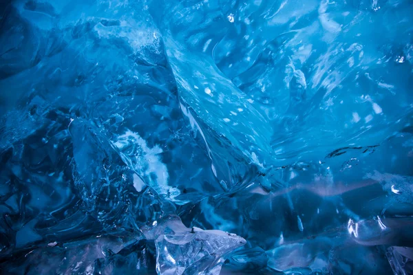 Glaciala blue ice Royaltyfria Stockbilder