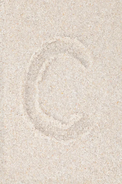 Δροσερό έννοιες και ιδέες - γράμματα στην άμμο — Φωτογραφία Αρχείου