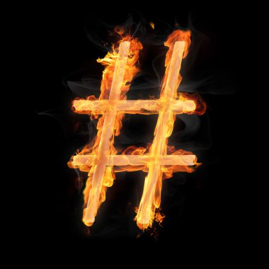 yazı tipleri ve simgeler farklı amaçlar için ateş