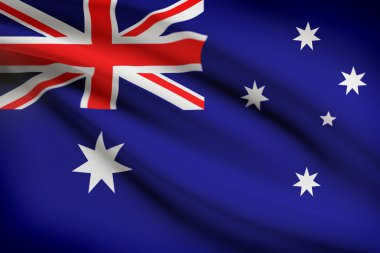 fırfır yakalı bayrakları dizi. Avustralya.