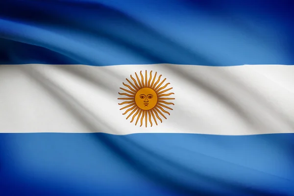 Series of ruffled flags. Argentina. — Stock Photo, Image