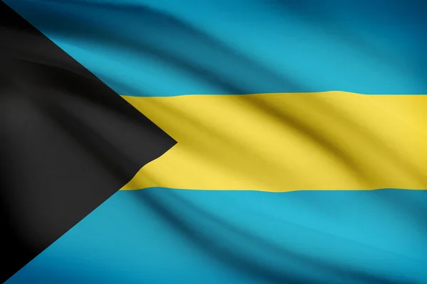 Series of ruffled flags. Bahamas. — Stock Photo, Image