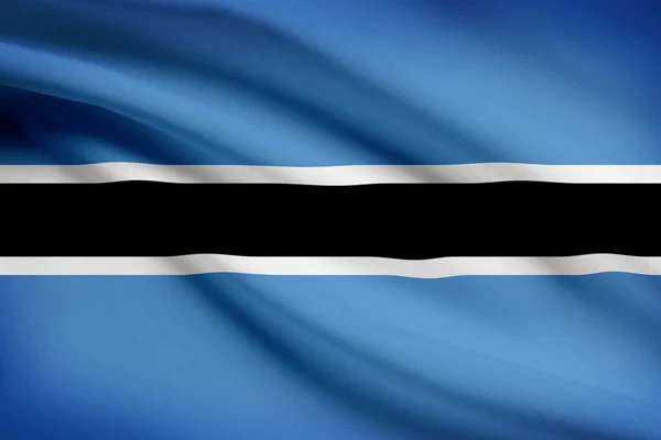 Series of ruffled flags. Botswana. — Stock Photo, Image