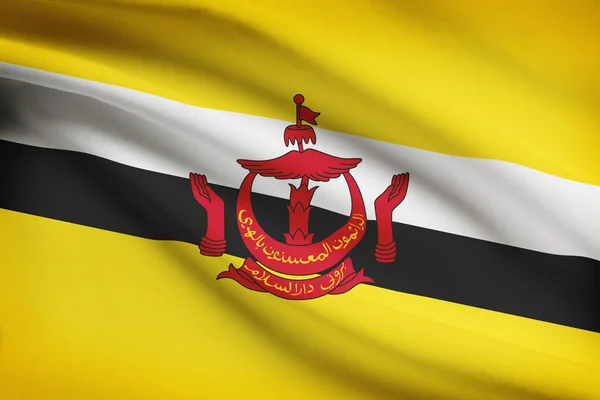 Fırfır yakalı bayrakları dizi. Brunei. — Stok fotoğraf