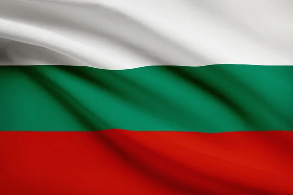 Serie von gekräuselte Flags. Bulgarien. — Stockfoto