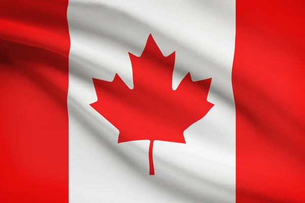 Series of ruffled flags. Canada. — Stock Photo, Image