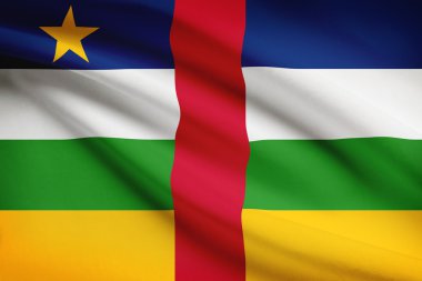 fırfır yakalı bayrakları dizi. Orta Afrika Cumhuriyeti - araba