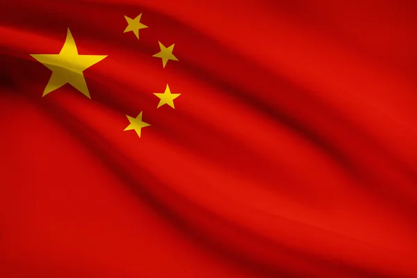 Series of ruffled flags. People's Republic of China. — Stock Photo, Image