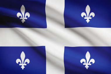 fırfır yakalı bayrakları dizi. Quebec.