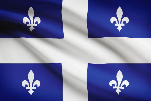 Series of ruffled flags. Quebec. — Stock Photo, Image