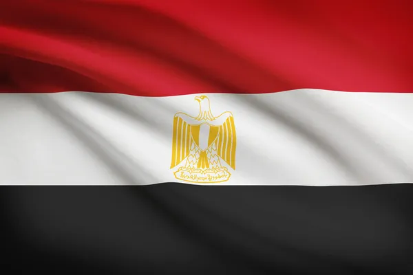 Fırfır yakalı bayrakları dizi. Mısır Arap Cumhuriyeti. — Stok fotoğraf