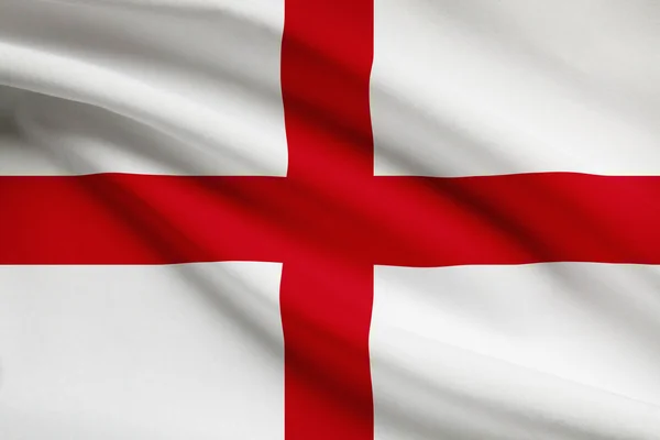 Serie de banderas con volantes. Inglaterra. — Foto de Stock