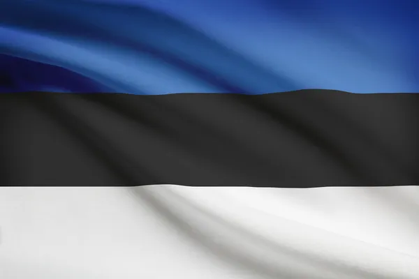 Series of ruffled flags. Republic of Estonia. — Stock Photo, Image