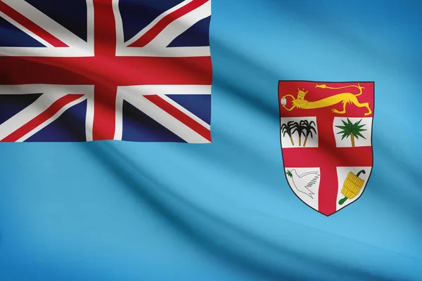 Fırfır yakalı bayrakları dizi. fiji Cumhuriyeti. — Stok fotoğraf