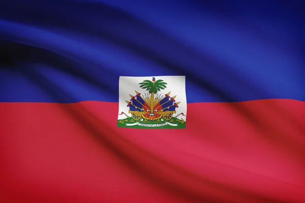 Serie von gekräuselte Flags. Republik haiti. — Stockfoto