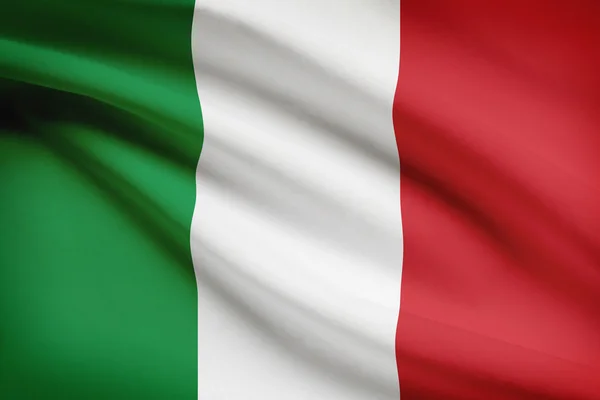 Fodros zászlók sorozata. Olasz Köztársaság. — Stock Fotó