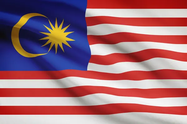Series of ruffled flags. Malaysia. — Stock Photo, Image