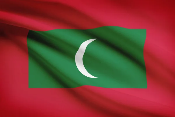 Serie de banderas con volantes. República de las Maldivas. — Foto de Stock