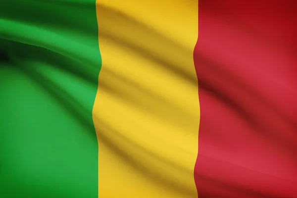 Серия Раффлед флагов. Республика Мали. — стоковое фото