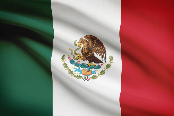 Fırfır yakalı bayrakları dizi. Birleşik Meksika Devletleri. — Stok fotoğraf