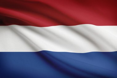fırfır yakalı bayrakları dizi. Hollanda.