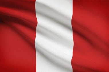 fırfır yakalı bayrakları dizi. peru Cumhuriyeti.